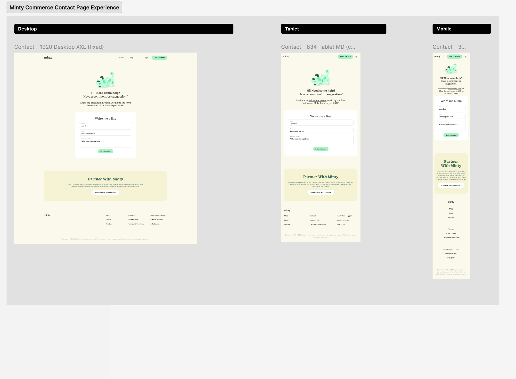 Contact Redesign Process